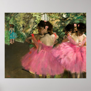 Affiche Edgar Degas - Danseuses en rose