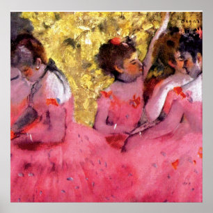 Affiche Edgar Degas - Danseuses en rose - Amateur de danse