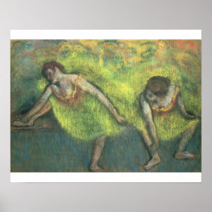 Affiche Edgar Degas détente de deux danseurs