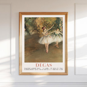 Affiche Edgar Degas Deux danseurs sur scène Art Ballet Imp