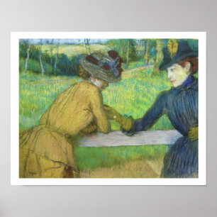 Affiche Edgar Degas deux femmes se penchant sur une