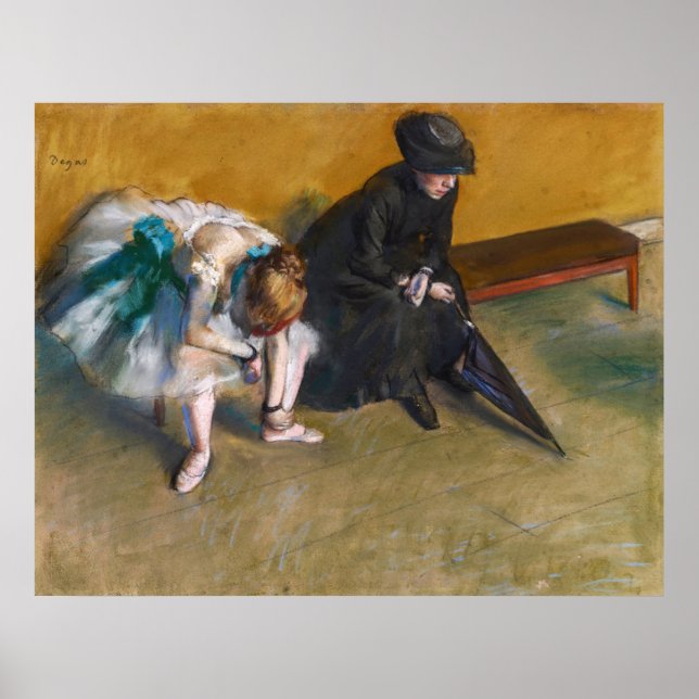 Affiche Edgar Degas - En attente (Devant)