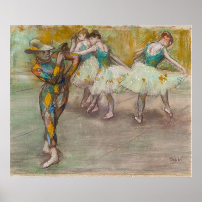 Affiche Edgar Degas - Harlequin Dance (Devant)