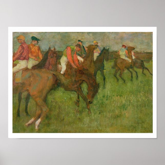 Affiche Edgar Degas | Jockeys, 1886-90 (Devant)