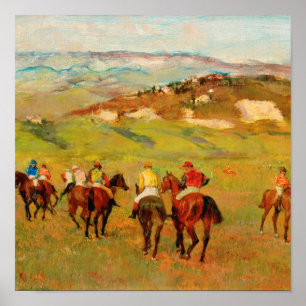 Affiche Edgar Degas - Jockeys On Horseback