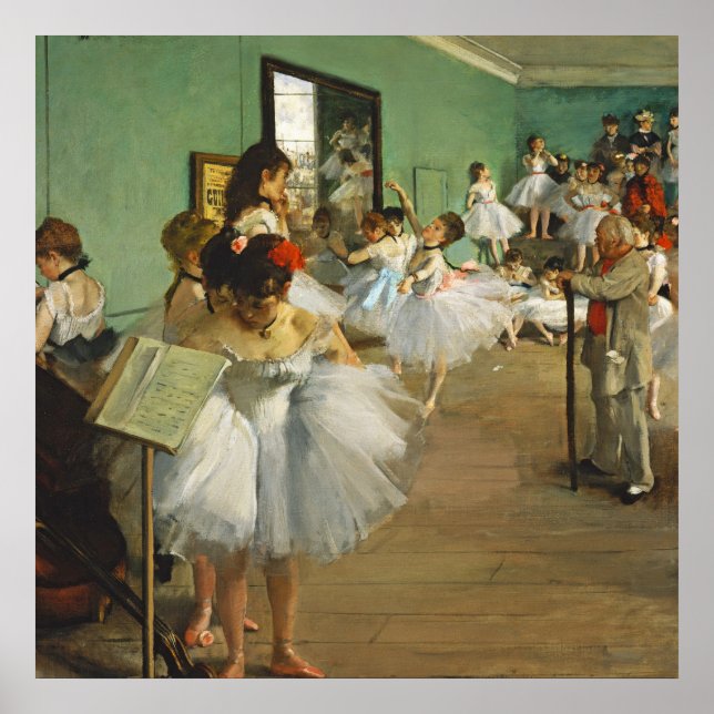 Affiche Edgar Degas La Classe Danse Ballerina Peinture (Devant)
