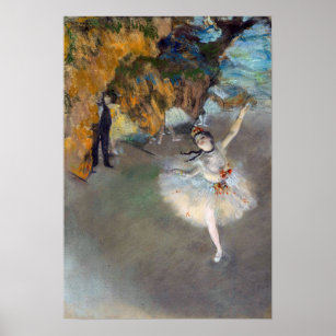 Affiche Edgar Degas - L'Étoile / Danseur sur scène