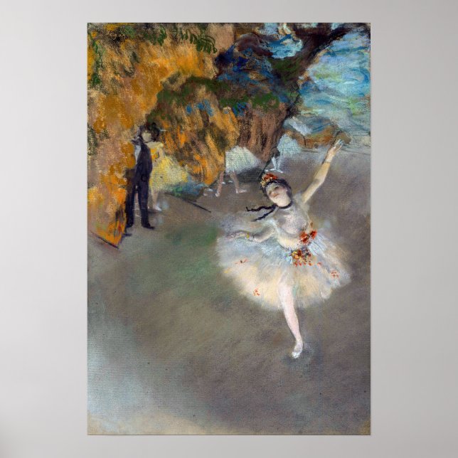 Affiche Edgar Degas - L'Étoile / Danseur sur scène (Devant)