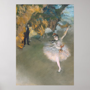 Affiche Edgar Degas   L'étoile ou la danseuse sur scène