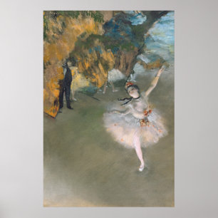 Affiche Edgar Degas   L'étoile ou la danseuse sur scène