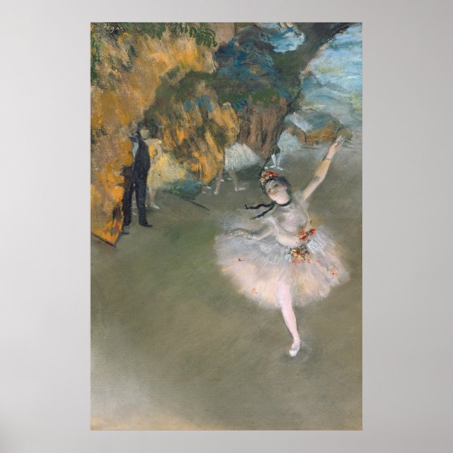 Affiche Edgar Degas | L'étoile ou la danseuse sur scène (Devant)