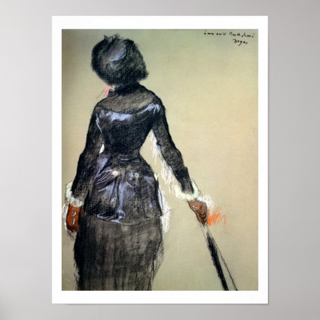 Affiche Edgar Degas | Mary Cassatt au Louvre (Devant)