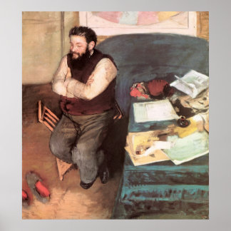 Affiche Edgar Degas Portrait de Diego Martelli