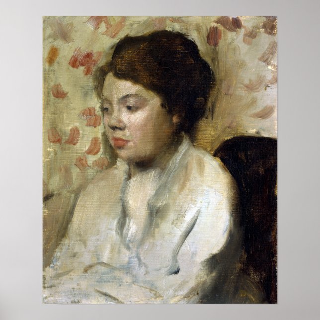 Affiche Edgar Degas Portrait d'une jeune femme (Devant)