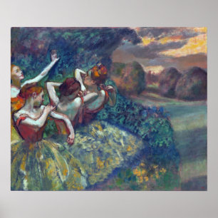 Affiche Edgar Degas Quatre Danseurs