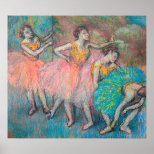 Affiche Edgar Degas - Quatre Danseurs
