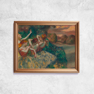 Affiche Edgar Degas Quatre Danseurs Vieux Art Célèbre