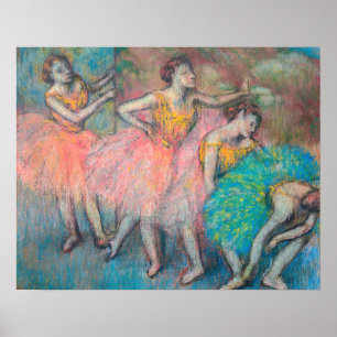 Affiche Edgar Degas - Quatre danseuses