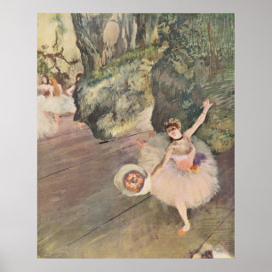 Affiche Edgar Degas Star of Ballet w/ Flowers 1878 pastel