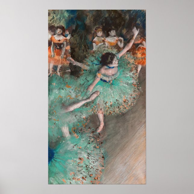 Affiche Edgar Degas - Swaying Dancer / Danseuse en vert (Devant)