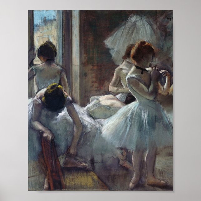 Affiche Edgar Degas - Un groupe de danseurs (Devant)
