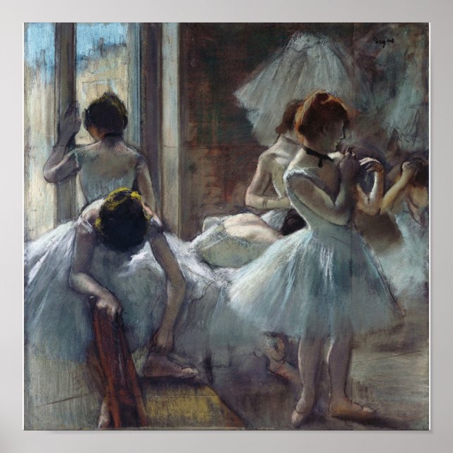 Affiche Edgar Degas - Un groupe de danseurs (Devant)