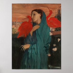 Affiche Edgar Degas Young Woman with Ibis