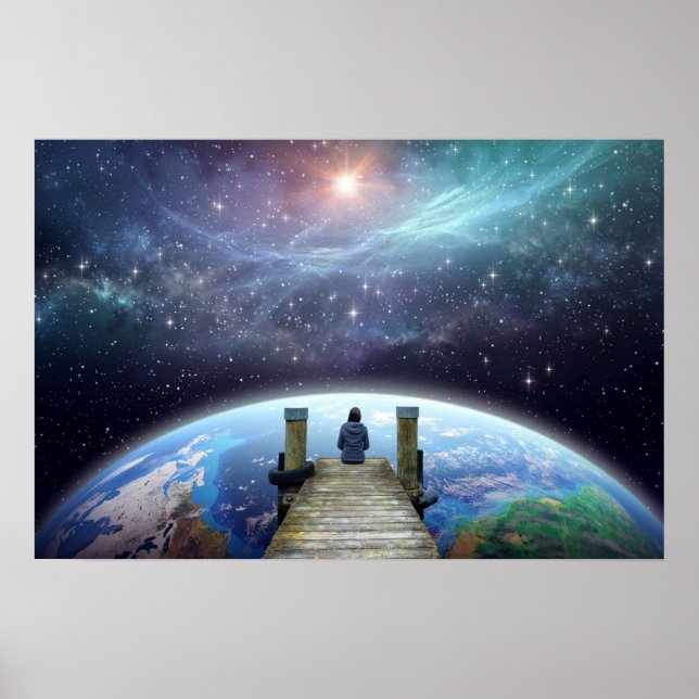 Affiche Edge of the Multiverse: Contemplative Space Art (Devant)