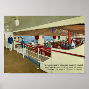 Affiche Edgewater Beach Hotel, Chicago Vintage