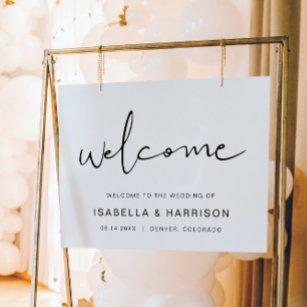 Affiche Edgy Moderne Minimaliste Accueil Mariage simple