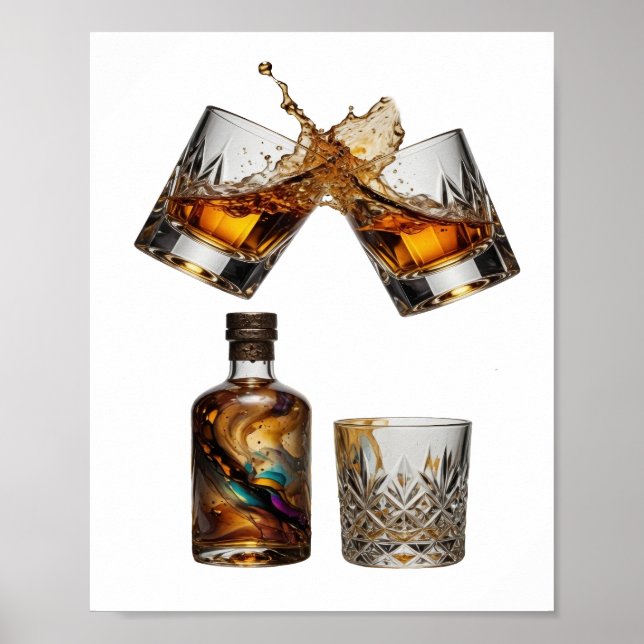 Affiche Edgy Silver WHISKY SPLASH (Devant)