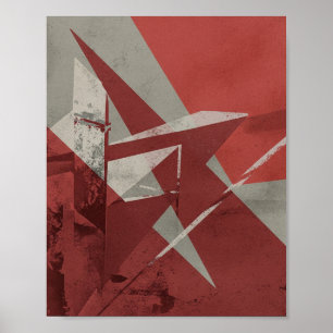 Affiche Edgy Urban Geometry - Grunge Abstrait Art