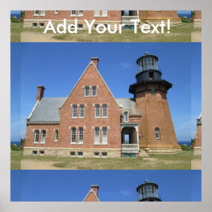 Affiche Édifice du phare du Sud-Est, île Block