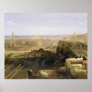 Affiche Edimbourg du Château, 1847 (huile sur toile)