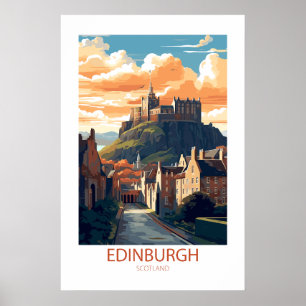 Affiche Edimbourg Écosse célèbres lieux de voyage