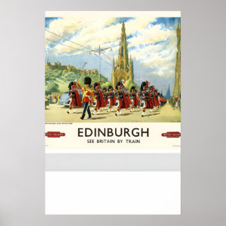 Affiche Édimbourg Écosse Découvrez la Grande-Bretagne en t