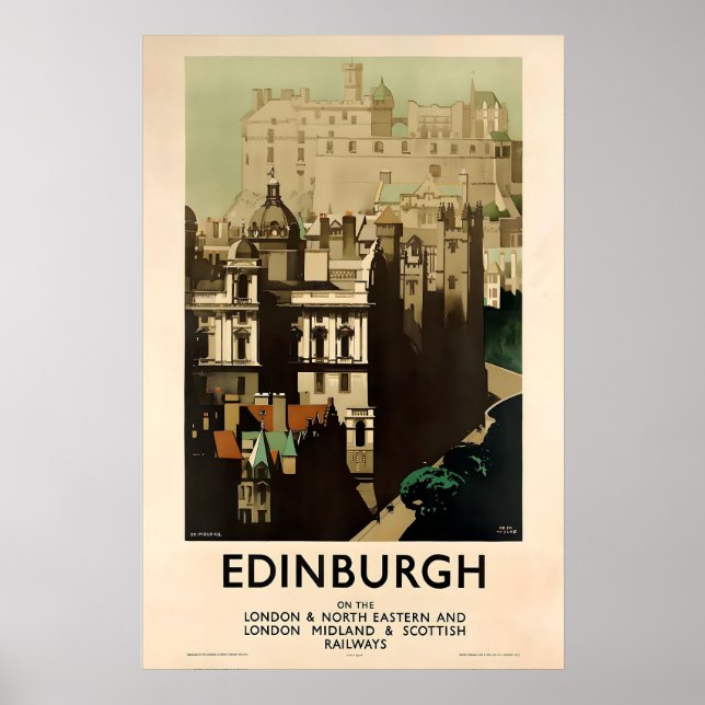Affiche Édimbourg Écosse Écossais Celtique St Andrews Roya (Devant)