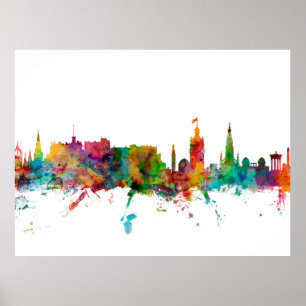 Affiche Édimbourg Scotland Skyline