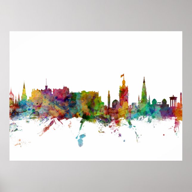 Affiche Édimbourg Scotland Skyline (Devant)