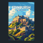 Affiche Edinburgh Scotland Travel Art Vintage<br><div class="desc">Conception de voyage vectoriel rétro à Edimbourg. Edimbourg est la capitale écossaise compacte et vallonnée. Il dispose d'une vieille ville médiévale et d'une élégante ville géorgienne,  dotée de jardins et de bâtiments néoclassiques.</div>