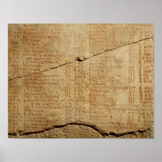 Affiche Édit de l'empereur Dioclétien