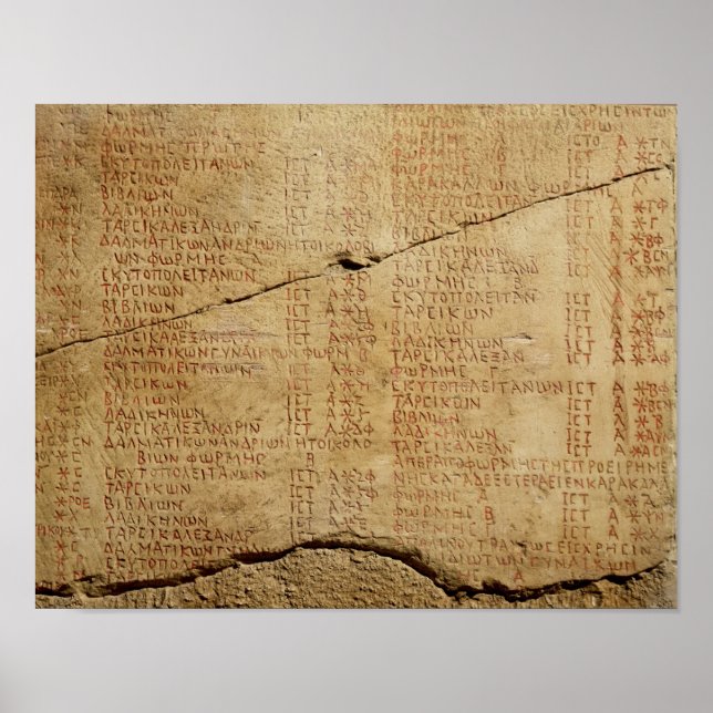 Affiche Édit de l'empereur Dioclétien (Devant)