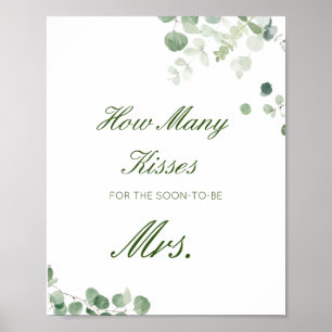 Affiche Editable Devinez combien de baisers pour bientôt M