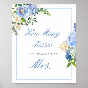 Affiche Editable Devinez combien de baisers pour bientôt M