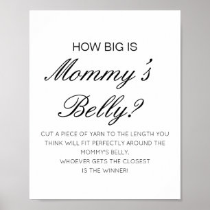 Affiche Editable How Big is Mommy's Belly Game