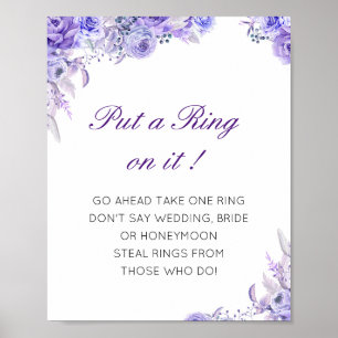 Affiche Editable Mettez une bague sur elle Fête des mariée