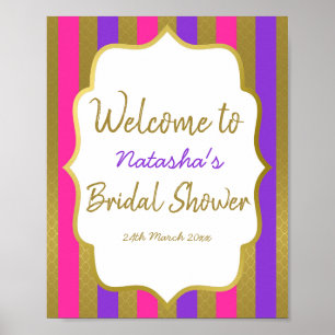 Affiche Editable Moroccan Party Welcome Sign 8x10