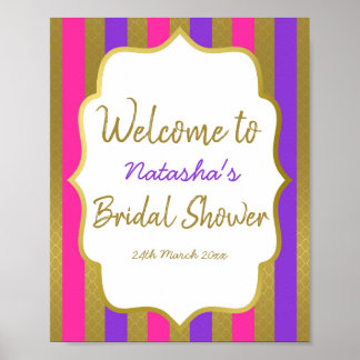 Affiche Editable Moroccan Party Welcome Sign 8x10