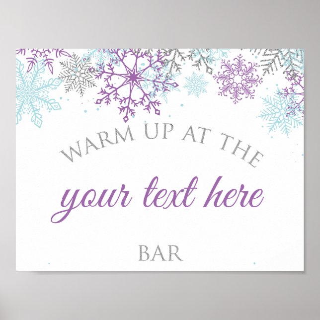 Affiche éditable Violet Warm Up Winter Onederland (Devant)