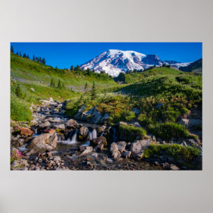 Affiche Edith Creek et Mount Rainier Morning Light